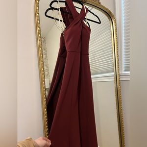 Jenny Yoo Kayleigh cross front crepe dress